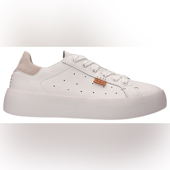 Women’s MUSSE & CLOUD Margot white leather sneakers- Size 10 - Picture 1 of 10